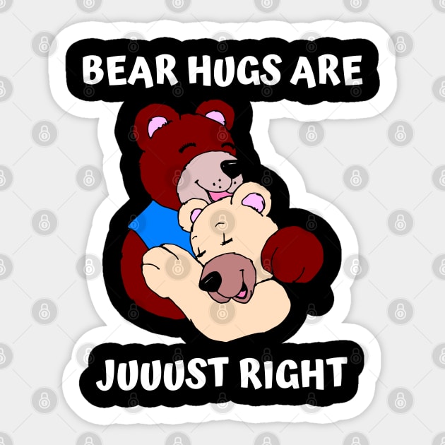 Bear Hugs Are Just Right Sticker by jutulen